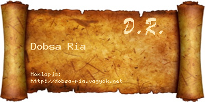 Dobsa Ria névjegykártya